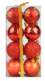 Christmas Ball in PVC Box with Ribbon