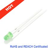 3mm Ultra Bright Green LED Lamp with Single Green LED Chip
