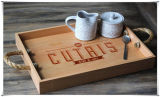 Promotional Wooden Tray with Rope for Houshold