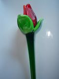 Decorative Petunia Flower Figurine Artificial Glass Craft