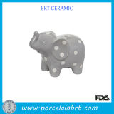 Dots Elephant Porcelain Money Bank