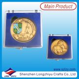 Antique Gold Plated Enamel 3D Souvenir Coin