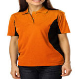 Orange Slim Fit Polo Shirt for Women