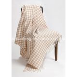 Woolen Fringed Virgin Wool Tarvel Throw (NMQ-WT045)