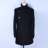 Long Style Black Wool Coat for Men (DCO1318)