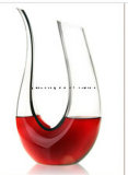 U Shape High Quality Hand Made Glass Wine Bottle (XJQ-08)