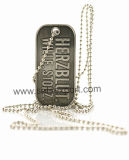 Stamped Dog Tag in Antique-Silver Plated