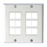 12 Hole Keystone Wall Plate, Dual Gang (ZNWP-D212)