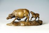 Bronze Water Buffalo Sculpture (TPAL-016)