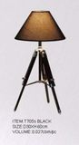 Contemporary Hotel Table Lamps with Wood Base (T705S black)