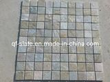 High Quality Natural Slate Golden Quartz Mosaic Stone