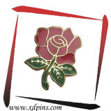 Red Enamel Rose Small Flower Pins