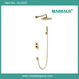 Luxury Golden Finish Wall in Conceal Shower Faucets (HJ-9337)