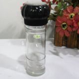 100ml Clear Pepper Glass Spice Bottle with Grinder Cap