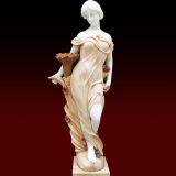 Marble Woman Statue for Home or Garden Decoration