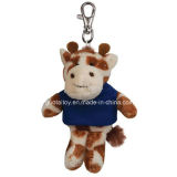 Giraffe Keychain Stuffed and Plush Toy with Different Color Clothes (GT-006885)