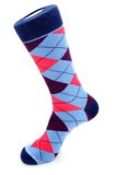 Exported Us 80%Cotton 17% Poly 3%Spandex Men's Fashion Argyle Colorful Socks/Adults Dress Sock/Comfortable Handfeel