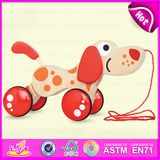 2015 Brand New Pull String Animal Toy, Pretend Play Pull String Wooden Toy, Animal Wood Pull Toy for Children W05b120