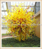 Yellow Blow Glass Sculpture for Decoration on The Floor