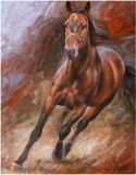 Hand Painted Horse Oil Painting