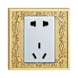 Faceplate Made of Forged Brass with Gold Plating Wall Socket