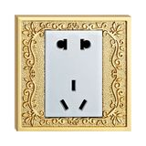 Faceplate Made of Forged Brass with Gold Plating Wall Socket