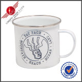Decal Wholesale Enamel Cups Mugs with Stainless Steel Rim