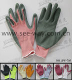 Nylon Latex Coated Anti-Slip Protective Gloves