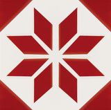 Red Mediterranean Style Glazed Porcelain Tile20*20cm