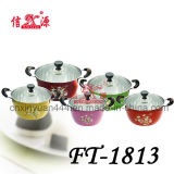 Stainless Steel Colorful Cook Pot with Plastic Handle (FT-1813)