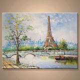 Paris Landscape on Canvas Modern Art