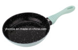 Kitchenware Forged Aluminum Marble Coating Deep Frying Pan with Soft Touch Handle