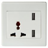 Classical Decoration Wall Socket with Charger 1A