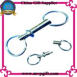 Metal Key Chain with Spring Plug