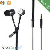 Colour Stereo Metal Zipper Earphone Zipper Earphone for iPhone