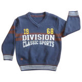 V-Neck Boys' Pullover Sweater (KX-CB33)