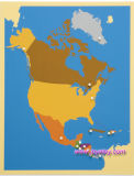 Wooden Montessori Materials North America Map