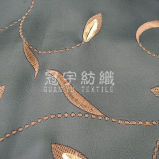 Embroidery PU Leather Synthetic Fabric for Upholstery