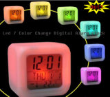 LED Digital Alarm Clock with 7 Glowing Color Change