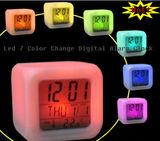 LED Digital Alarm Clock with 7 Glowing Color Change