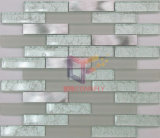 Aluminium Alloy Mix Silver Leaf Strip Glass Mosaic (CFS572)