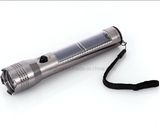 Aluminum LED Flashlight with Solar Power