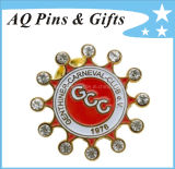 Jewelry Zinc Alloy Promotional Gift Lapel Pin Badge with Diamond (badge-082)