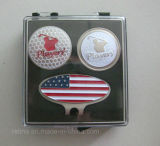 Custom Enamel Magnetic Golf Hat Clip with Ball Marker (GHC-29)