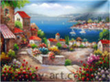 Mediterrance Sea Landscape Oil Painting
