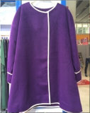 25% Wool 75% Polyster, Women Purple Fashion Coat (K12)