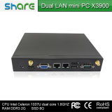 2 RJ45 Firewall Computer, X86 Barebone Mini PC Linux, 6*USB2.0, 1*COM Port, VGA, 1037u 1.86GHz HDMI