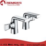 Popular Economical Deck Mounted Twin Bathroom Faucet