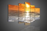 Famous Fabric Group Sunset Painting of 5 Panels