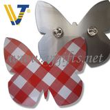 Custom Butterfly Screen Print Badge Pins